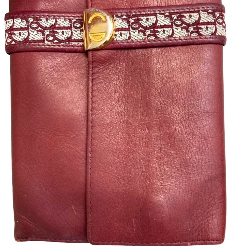 Dior vintage burgandy leather wallet - Picture 7 of 14